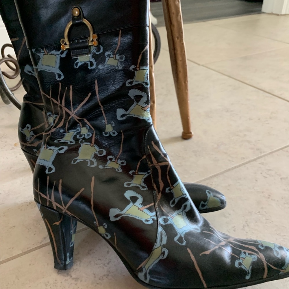 Unique Handmade Leather Boots Size 9